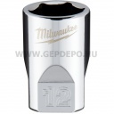 Milwaukee 1/4" Dugókulcsbetét rövid, 12 mm