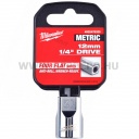 Milwaukee 1/4" Dugókulcsbetét rövid, 12 mm