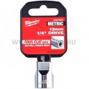 Milwaukee 1/4" Dugókulcsbetét rövid, 13 mm