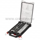 Milwaukee "3/8˝ racsnis dugókulcs készlet metrikus (32 részes) PACKOUT™ keskeny rendszerezőben