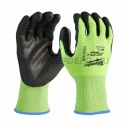 Milwaukee HI-VIS láthatósági vágásbiztos kesztyű - 2/B vágási szint - XXL/11