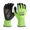 Milwaukee HI-VIS láthatósági vágásbiztos kesztyű - 3/C vágási szint - XL/10
