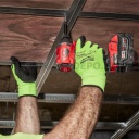 Milwaukee HI-VIS láthatósági vágásbiztos kesztyű - 3/C vágási szint - XL/10