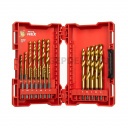 Milwaukee RED HEX SHOCKWAVE™ HSS-G titán-nitrid fémfúrószár készlet - 19 részes