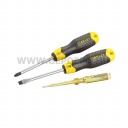 Stanley CushionGrip csavarhúzó készlet fáziskeresővel - 3 részes
