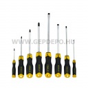 Stanley CushionGrip csavarhúzó készlet - 8 részes (SL, PH), Transmodule tálcában