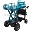 Makita DCU601Z akkus anyagmozgató talicska plató felépítménnyel 300 kg 2x18V LXT BL XPT