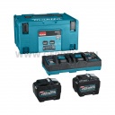 Makita 2db BL4080F+DC40RB töltő csomag MAKPAC kofferben