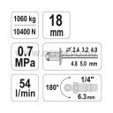 Yato Pneumatikus popszegecshúzó 2.4-5.0mm
