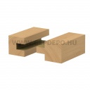 CMT keményfém kétélű horonymaró, rövid - D: 4 mm, L: 50 mm, S: 8 mm