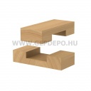 CMT keményfém kétélű horonymaró, rövid - D: 4 mm, L: 50 mm, S: 8 mm
