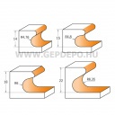 CMT ujjmaró kés S:8mm D:19,05X19,05mm Z:2mm
