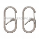 Nite Ize G-Series dupla kamrás karabiner #1, acél - 2 db