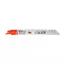 Abraboro 1/2" BiM orrfűrészlap FÉM, INOX, SZÍNESFÉM, TPI:14, 150 mm - 5 db