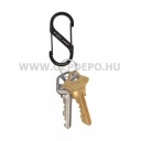Nite Ize S-Biner acél dupla karabiner, #2, fekete