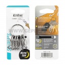 Nite Ize KeyRing acél kulcskarika - 6 db S Biner karabinerrel