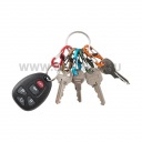 Nite Ize KeyRing acél kulcskarika - 5 db színes alumínium S-Biner karabinerrel
