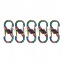 Nite Ize S-Biner MicroLock acél karabiner csomag - 5 db, szivárvány
