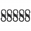 Nite Ize S-Biner MicroLock acél karabiner csomag - 5 db, fekete