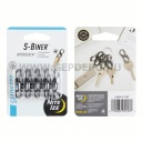 Nite Ize S-Biner MicroLock acél karabiner csomag - 5 db, fekete