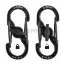 Nite Ize S-Biner MicroLock acél karabiner csomag - 2 db, fekete