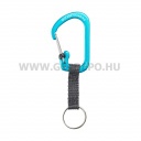 Nite Ize SlideLock alumínium karabiner kulcstartó hevederrel, kék
