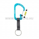 Nite Ize SlideLock alumínium karabiner kulcstartó hevederrel, kék