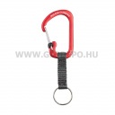 Nite Ize SlideLock alumínium karabiner kulcstartó hevederrel, piros