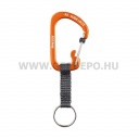 Nite Ize SlideLock alumínium karabiner kulcstartó hevederrel, narancs