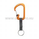 Nite Ize SlideLock alumínium karabiner kulcstartó hevederrel, narancs
