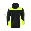Sara Comfort Plus softshell kabát, fekete/láthatósági sárga - L