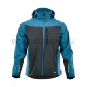 Sara Comfort Plus softshell kabát, fekete/petrol kék - L