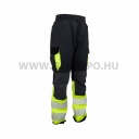 Urgent 721 fényvisszaverő softshell nadrág, fekete/láthatósági sárga - S