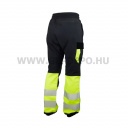 Urgent 721 fényvisszaverő softshell nadrág, fekete/láthatósági sárga - L