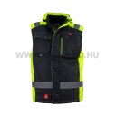 Urgent BZR-7230 bélelt mellény, fekete/láthatósági sárga - XXXL