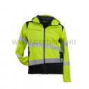 Urgent LUX fényvisszaverő kapucnis softshell kabát, láthatósági sárga - XXL/56