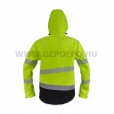 Urgent LUX fényvisszaverő kapucnis softshell kabát, láthatósági sárga - XXL/56