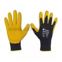 Sungboo Comfort Grip bambusz-latex mártott kesztyű, fekete/sárga - XL/10