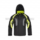 Procera Lumina bélelt ripstop kabát elrejthető kapucnival, fekete/sárga - XL