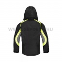 Procera Lumina bélelt ripstop kabát elrejthető kapucnival, fekete/sárga - XL