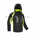 Procera Lumina bélelt ripstop kabát elrejthető kapucnival, fekete/sárga - XL