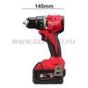 Milwaukee BLDDRC-502C M18 kompakt fúró-csavarbehajtó