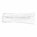 NEO TOOLS kábelkötegelő, gyorskötöző, 4,8mm x 300mm, fehér, 75db
