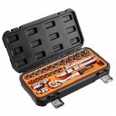 NEO TOOLS dugókulcskészlet 1/2", 23db, 90 fogas racsni!