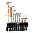NEO TOOLS imbuszkulcs készlet, t-fogantyús, 2-10mm, 10db-os
