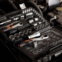 NEO TOOLS dugókulcs készlet átmenő racsnis hajtókarral 3/8" 46 részes