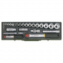 PROXXON Dugókulcs készlet 1/2", 1/4", 6-32mm, 27db-os (23020)