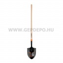 Truper ásó, 123 cm-es fa nyéllel, 23 x 30 cm