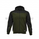 Sara Comfort Plus kapucnis pulóver zöld-fekete XXL