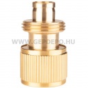 NEO Tömlő gyorscsatlakozó 1/2", vízstoppos, réz